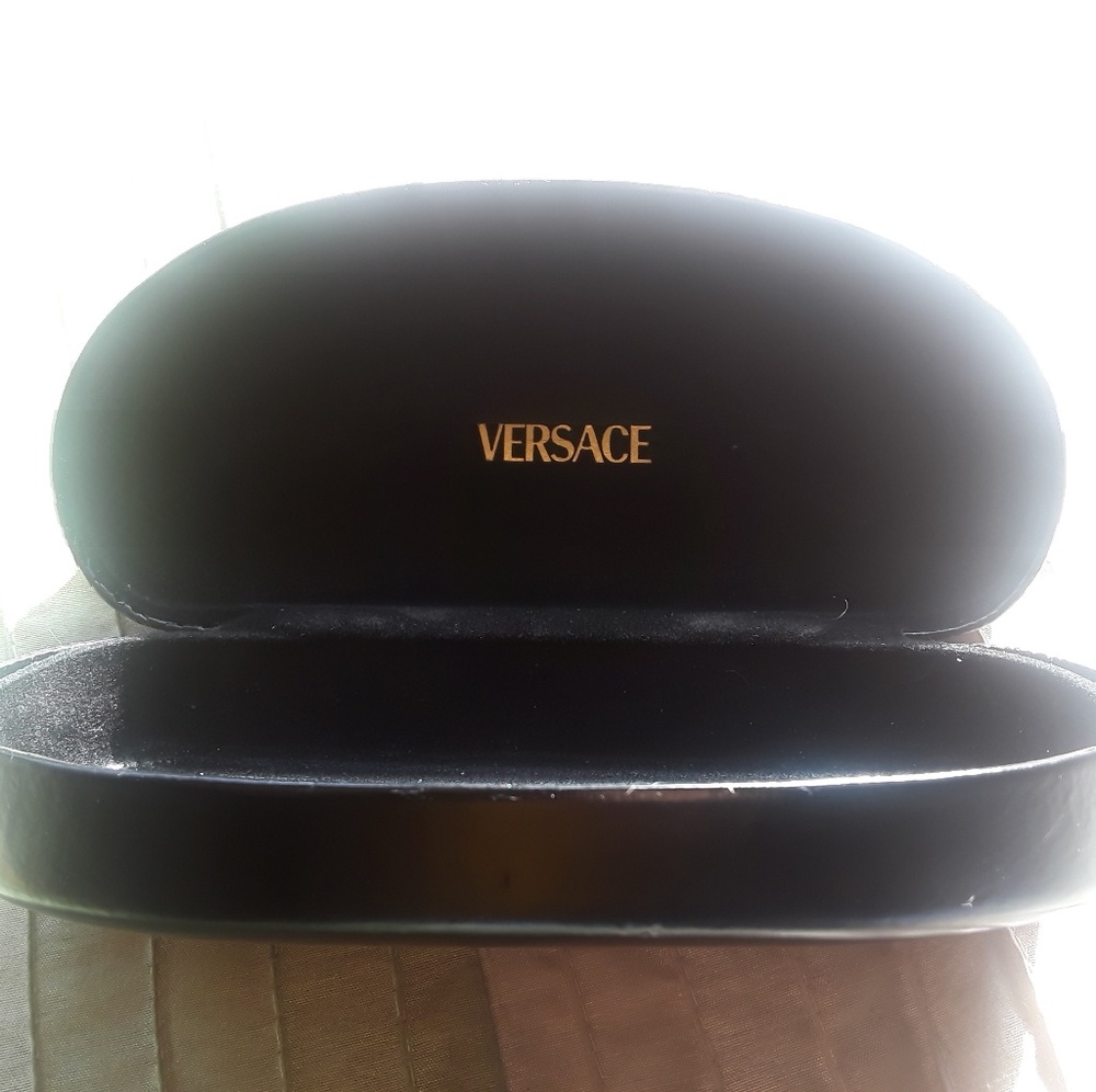 Authentic black Versace glasses case